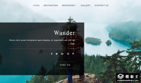旅行景点游玩介绍响应式网站模板