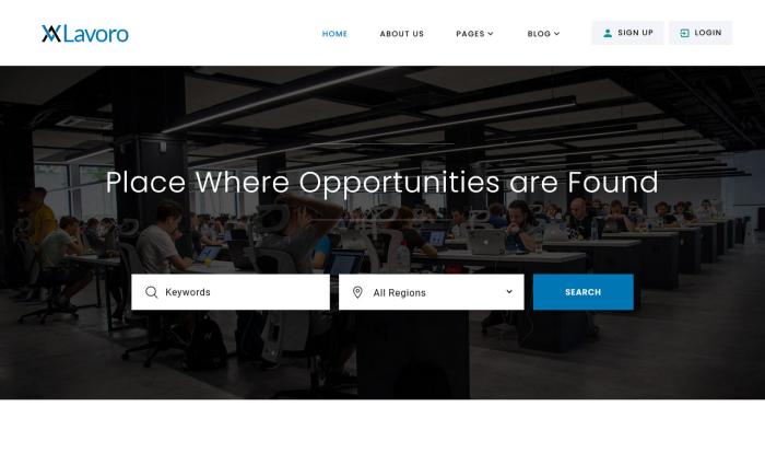 求职找工作平台网站模板