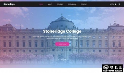 学院动态展示响应式网页模板