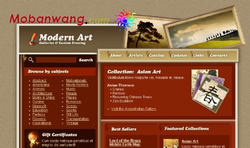 现代艺术网页模板