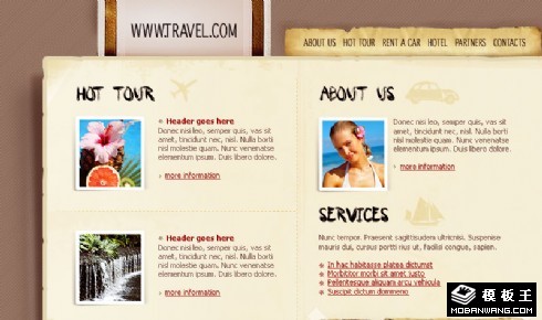旅行游玩网页模板