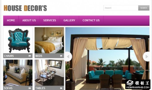 家具装饰设计网页模板
