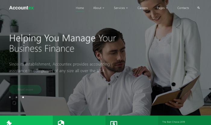 专业财务管理咨询服务网站模板