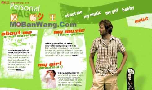 欧美个人音乐网站模板