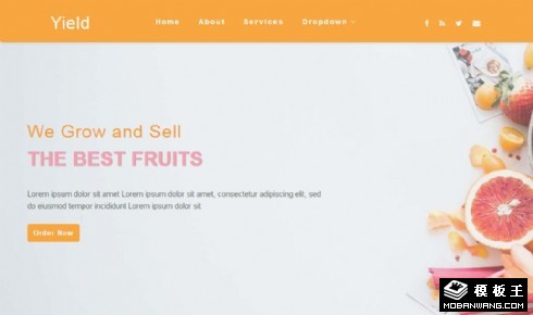 农业产品销售动态响应式网页模板