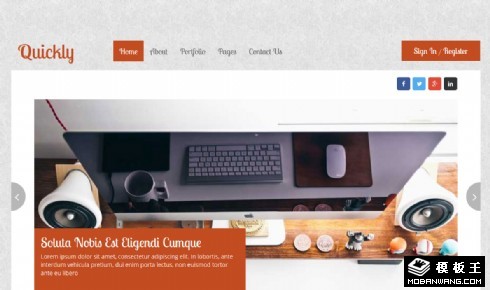 创意博客日志响应式网站模板