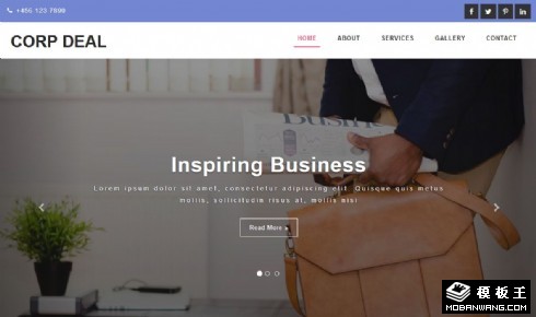 企业经营展示介绍响应式网页模板