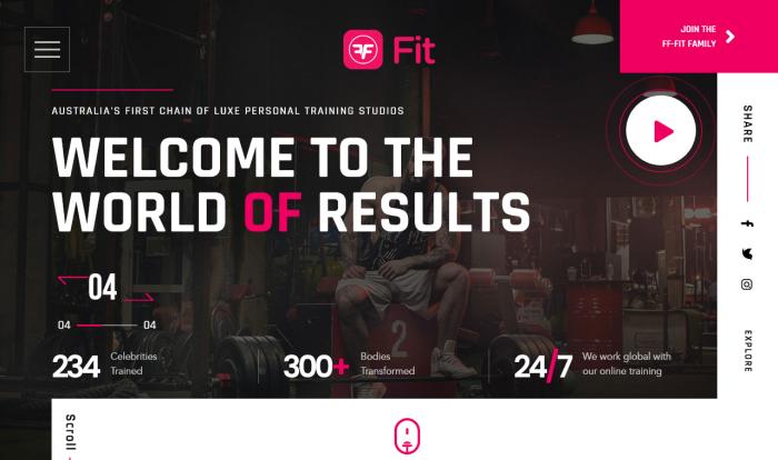 豪华训练健身中心网站模板