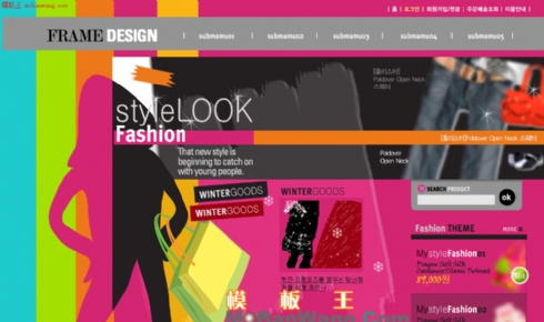 欧美流行，时尚网站模板