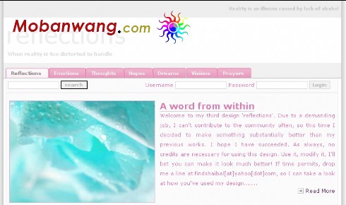 粉红色文章网站模板