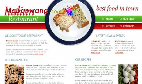 意大利小镇餐馆网站模板