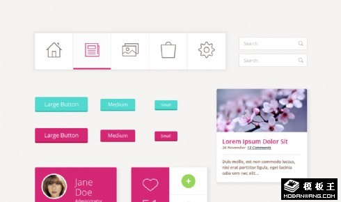 漂亮网页模块组件网页模板