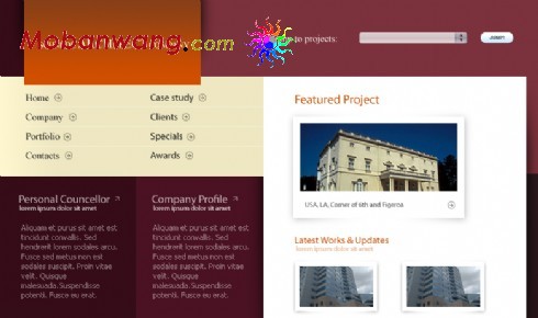 欧美建筑设计企业网站模板