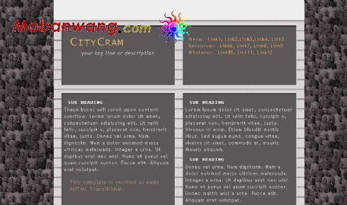 密集城市网页模板