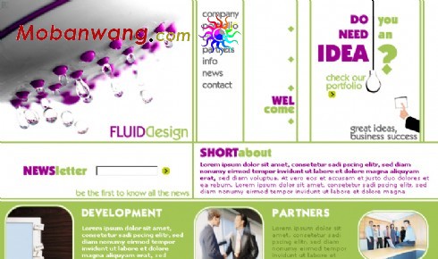 流动设计公司网页模板