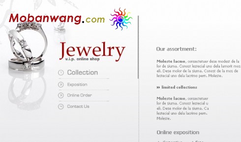 珠宝钻戒企业网页模板