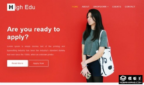 高等教育动态展示响应式网页模板