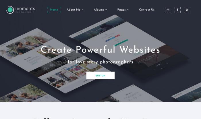 爱情主题摄影优选网站模板