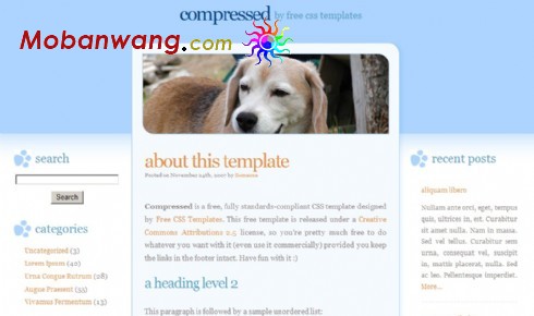 狗主题日志网页模板