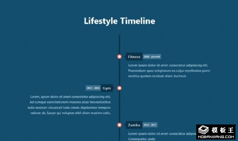 日期进程表响应式网页模板