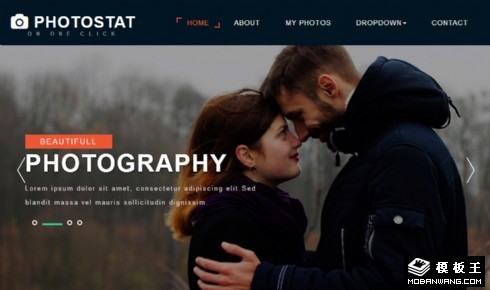 摄影服务动态响应式网页模板