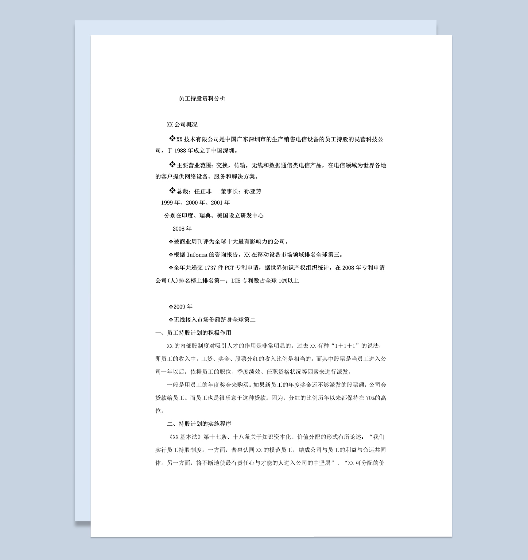 集团企业员工持股方案协议书范本Word模板