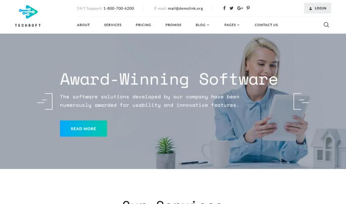 全方位软件服务企业网站模板