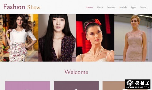 时尚设计秀响应式网页模板
