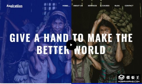 慈善项目展示响应式网页模板