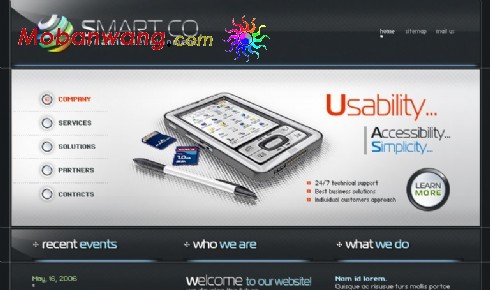 新型手机产品介绍网页模板