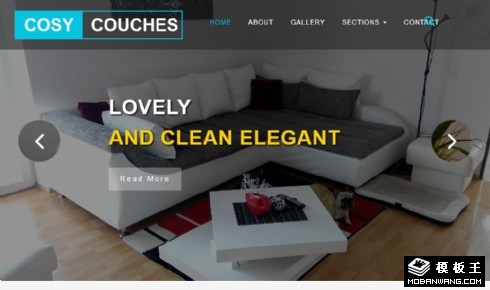 舒适沙发家居展示响应式网页模板