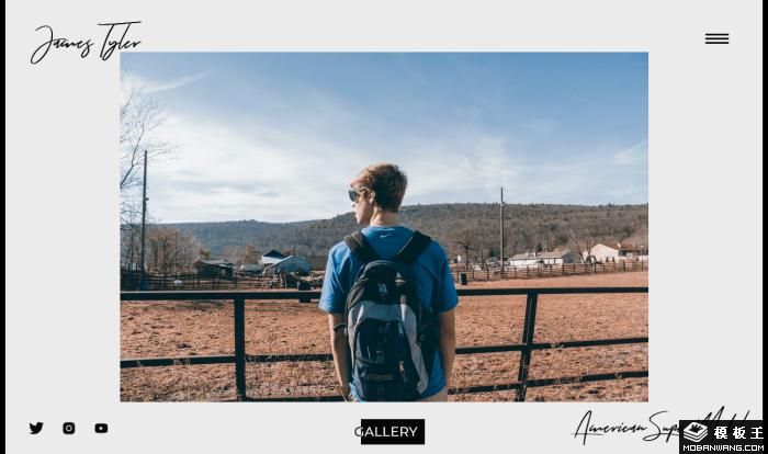 极简个人创意工作展示单页模板