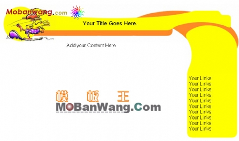 欧美卡通型个人主页模板