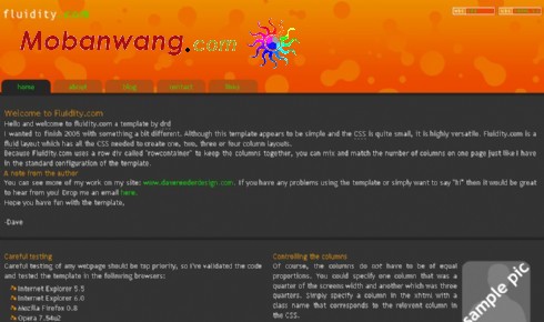 橙灰色工作室网站模板