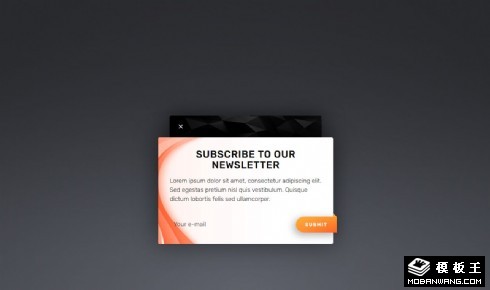 弹出订阅框响应式网页模板