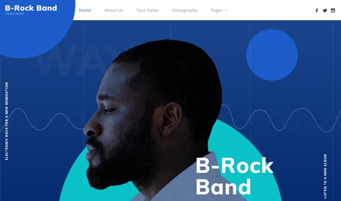 摇滚乐队发布网站模板