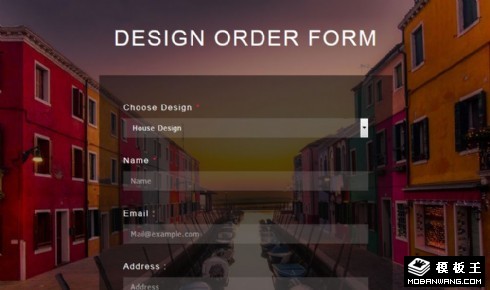 设计需求提交表单响应式网页模板