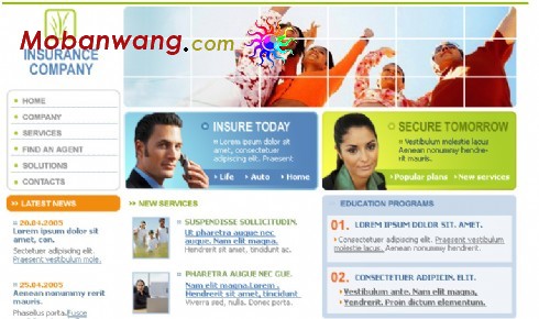 保险公司网页模板