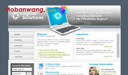 逻辑解决方案科技网页模板