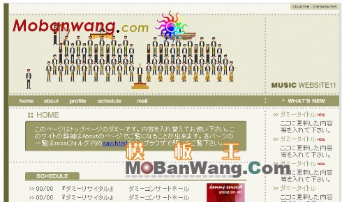 合唱演奏音乐会网页模板