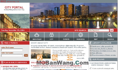 欧美城市之光网页模板