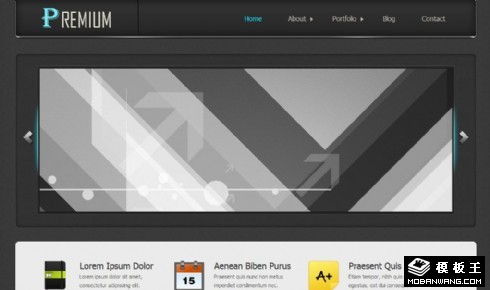 灰色金属信息展示网页模板