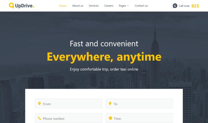 租车预订服务网站模板