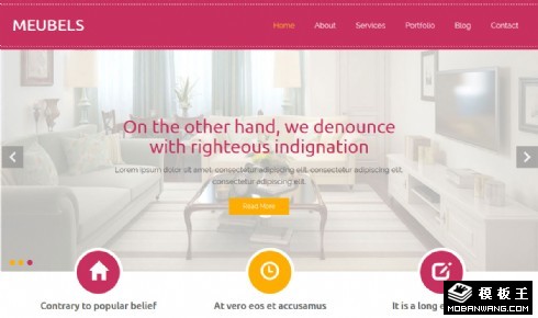 创意室内风格设计响应式网页模板