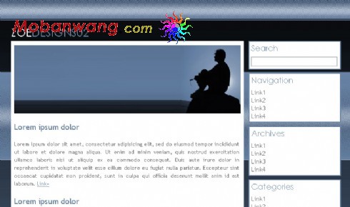 守望主题日志网页模板