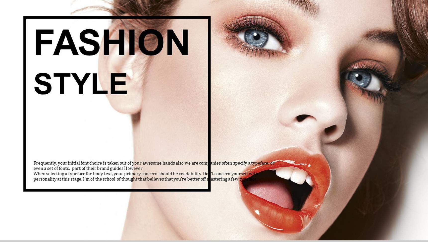 时尚欧美风图文商务汇报PPT模板