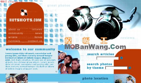 欧美数码照相网页模板
