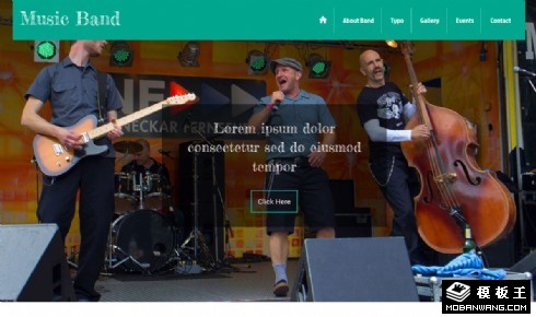 乐队表演响应式网页模板