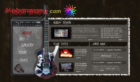 摇滚乐队主页模板