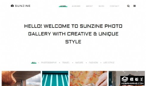 自由摄影图库响应式网站模板